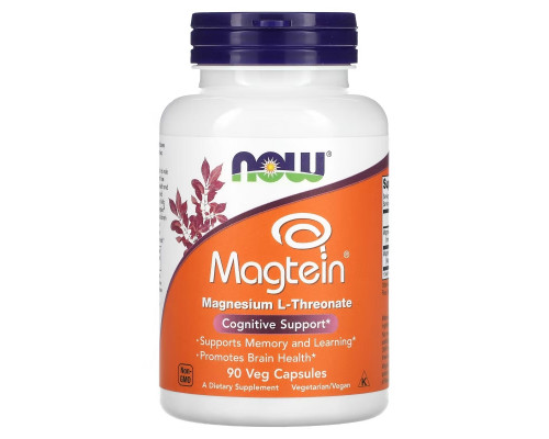 Now Foods Magtein когнитивная поддержка 90 растительных капсул Now Foods Magtein когнитивная поддержка 90 растительных капсул