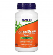 Now Foods CurcuBrain когнитивная поддержка 400 мг 50 растительных капсул
