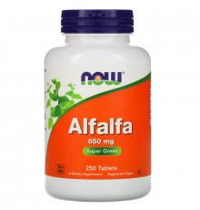 NOW Foods Люцерна 650 мг 250 таблеток