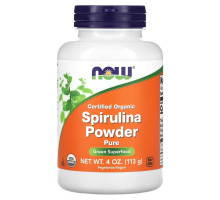 NOW Foods, Certified Organic Spirulina Powder, Pure, 4 oz (113 g)