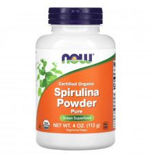 NOW Foods, Certified Organic Spirulina Powder, Pure, 4 oz (113 g)