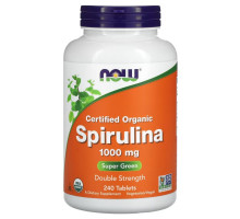 NOW Foods, Certified Organic Spirulina, 1,000 mg, 240 Tablets