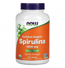 NOW Foods, Certified Organic Spirulina, 1,000 mg, 240 Tablets
