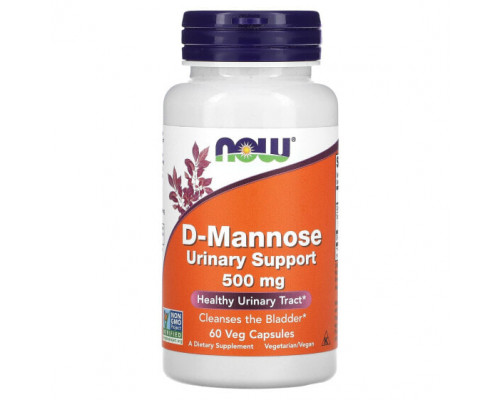 Женское здоровье NOW Foods, D-манноза, 500 мг, 60 растительных капсул Женское здоровье NOW Foods, D-манноза, 500 мг, 60 растительных капсул