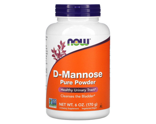 Now Foods, Чистая D-манноза в порошке, 6 унций (170 г) Now Foods, Чистая D-манноза в порошке, 6 унций (170 г)
