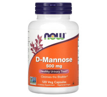 Now Foods, D-манноза, 500 мг, 120 растительных капсул