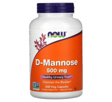 Now Foods, D-манноза, 500 мг, 240 вегетарианских капсул