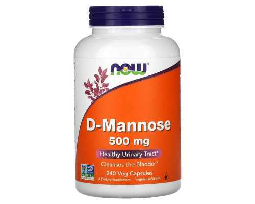 Now Foods, D-манноза, 500 мг, 240 вегетарианских капсул Now Foods, D-манноза, 500 мг, 240 вегетарианских капсул