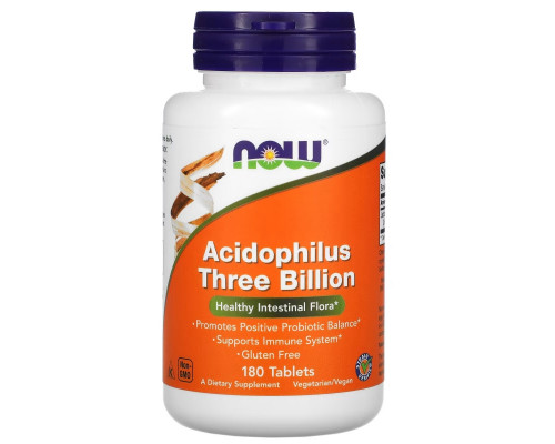 Now Foods Acidophilus Three Billion стабилизированный 180 таблеток Now Foods Acidophilus Three Billion стабилизированный 180 таблеток