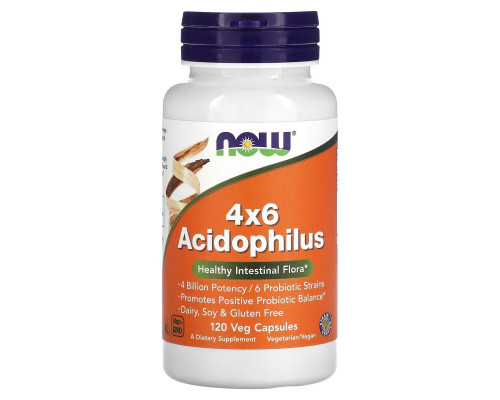 Now Foods 4x6 Ацидофилин 120 капсул Now Foods 4x6 Ацидофилин 120 капсул