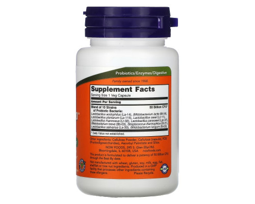 Now Foods Пробиотик-10 50 миллиардов 50 капсул на растительной основе Now Foods Пробиотик-10 50 миллиардов 50 капсул на растительной основе