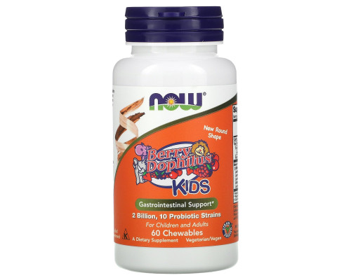 Now Foods Ягодный дофилус с натуральным ягодным вкусом 60 жевательных таблеток Now Foods Ягодный дофилус с натуральным ягодным вкусом 60 жевательных таблеток