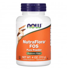 Now Foods Nutra Flora FOS (фруктоолигосахариды) 100% чистый порошок 4 унции (113 г)