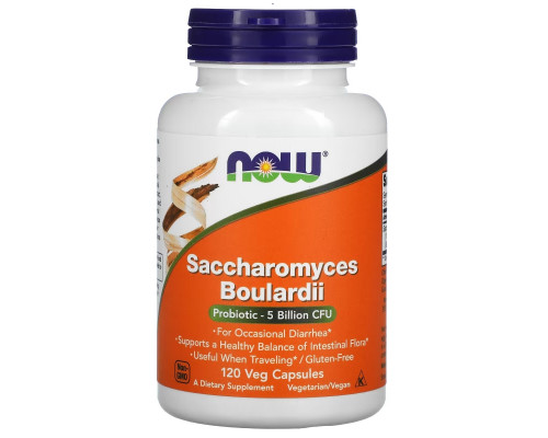 Now Foods, Saccharomyces Boulardii, 5 Billion CFU, 120 Veg Capsules Now Foods, Saccharomyces Boulardii, 5 Billion CFU, 120 Veg Capsules
