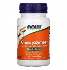 Now Foods ChewyZymes натуральный ягодный вкус 90 жевательных таблеток