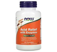 Now Foods Добавка для снижения кислотности с ферментами 60 жевательных таблеток