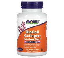 Now Foods, Коллаген BioCell гидролизованный II типа, 120 вегетарианских капсул