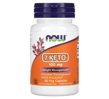 Now Foods, 7-KETO, 100 мг, 60 растительных капсул