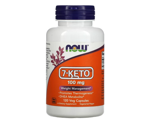Now Foods, 7-Keto, 100 мг, 120 растительных капсул Now Foods, 7-Keto, 100 мг, 120 растительных капсул