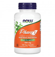Now Foods Фаза 2 Нейтрализатор крахмала Экстракт белых бобов 120 капсул