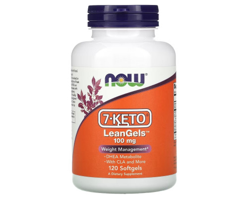 Now Foods, 7-Keto LeanGels, 100 мг, 120 гелевых капсул Now Foods, 7-Keto LeanGels, 100 мг, 120 гелевых капсул