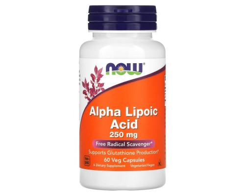 Now Foods, Alpha Lipoic Acid, 250 mg, 60 Veg Capsules Now Foods, Alpha Lipoic Acid, 250 mg, 60 Veg Capsules