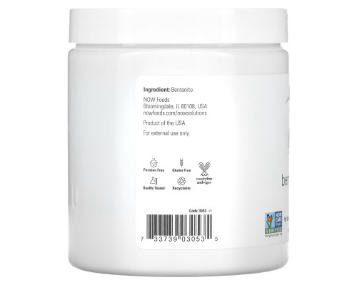 NOW Foods, Solutions, Bentonite Clay Powder, Pure, 11 oz (312 g) NOW Foods, Solutions, Bentonite Clay Powder, Pure, 11 oz (312 g)