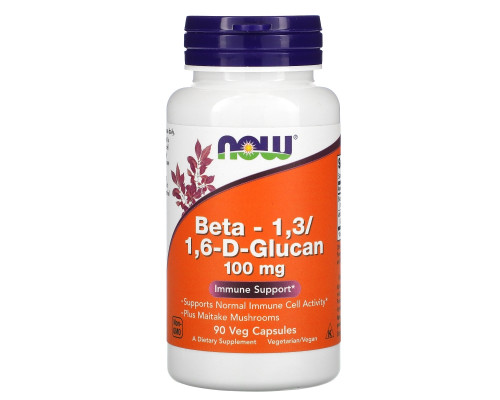 Now Foods, Бета-1,3/1,6-D-Глюкан, 100 мг, 90 вегетарианских капсул Now Foods, Бета-1,3/1,6-D-Глюкан, 100 мг, 90 вегетарианских капсул