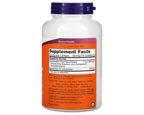 Now Foods, Комплекс растительных стеролов, содержащих бета-ситостерол (Beta-Sitosterol Plant Sterols), 180 мягких таблеток Now Foods, Комплекс растительных стеролов, содержащих бета-ситостерол (Beta-Sitosterol Plant Sterols), 180 мягких таблеток