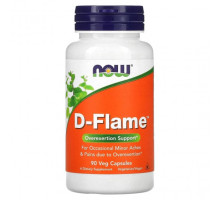 Растительные экстракты и настойки NOW Foods, D-Flame, 90 растительных капсул