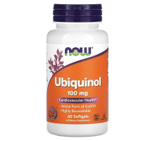 Now Foods Убихинол 100 мг 60 желатиновых капсул