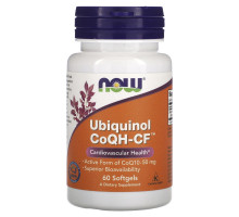 Now Foods, Убихинол CoQH-CF, 60 гелевых капсул