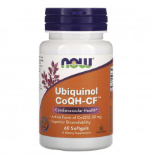 Now Foods, Убихинол CoQH-CF, 60 гелевых капсул