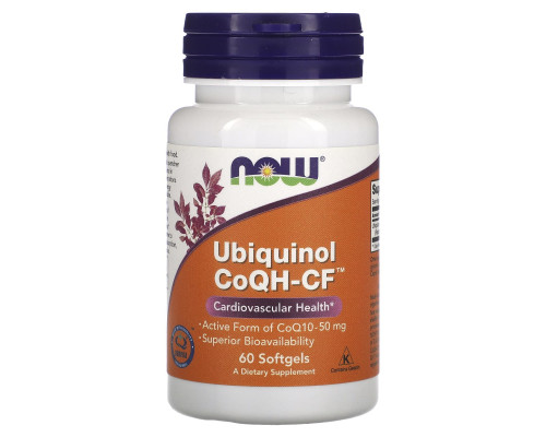 Now Foods, Убихинол CoQH-CF, 60 гелевых капсул Now Foods, Убихинол CoQH-CF, 60 гелевых капсул