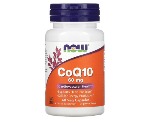 NOW Foods, CoQ10, 60 mg, 60 Veg Capsules NOW Foods, CoQ10, 60 mg, 60 Veg Capsules