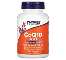 Now Foods, CoQ10, 60 мг, 120 мягких желатиновых капсул