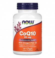 Now Foods, CoQ10, 60 мг, 120 мягких желатиновых капсул