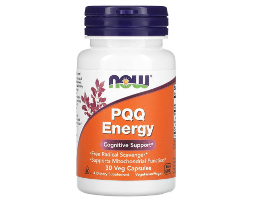 Now Foods, PQQ Energy, 30 вегетарианских капсул Now Foods, PQQ Energy, 30 вегетарианских капсул