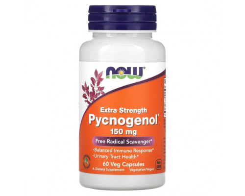 NOW Foods, Пикногенол повышенной силы, 150 мг, 60 растительных капсул NOW Foods, Пикногенол повышенной силы, 150 мг, 60 растительных капсул