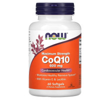 Now Foods, CoQ10, With Vitamin E & Lecithin, 600 mg, 60 Softgels