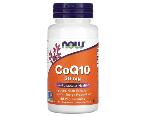 Now Foods, CoQ10, 30 mg, 60 Veg Capsules Now Foods, CoQ10, 30 mg, 60 Veg Capsules