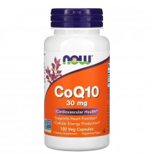Now Foods, CoQ10, 30 мг, 120 вегетарианских капсул