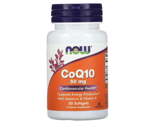 NOW Foods, Коэнзим Q10, 50 мг, 50 капсул NOW Foods, Коэнзим Q10, 50 мг, 50 капсул
