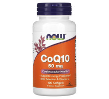 Now Foods, Кофермент Q10, 50 мг, 100 мягких капсул