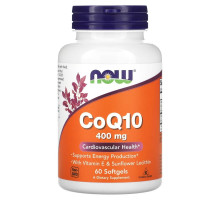 Now Foods, CoQ10, 400 мг, 60 мягких желатиновых капсул