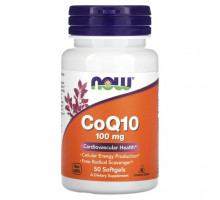 Антиоксиданты NOW Foods, Коэнзим Q10, 100 мг, 50 мягких таблеток