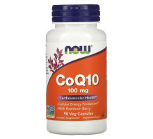 Now Foods, CoQ10 с боярышником, 100 мг, 90 растительных капсул