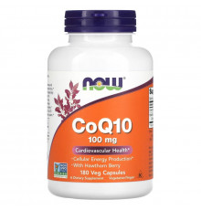 Now Foods, CoQ10, 100 мг, 180 капсул