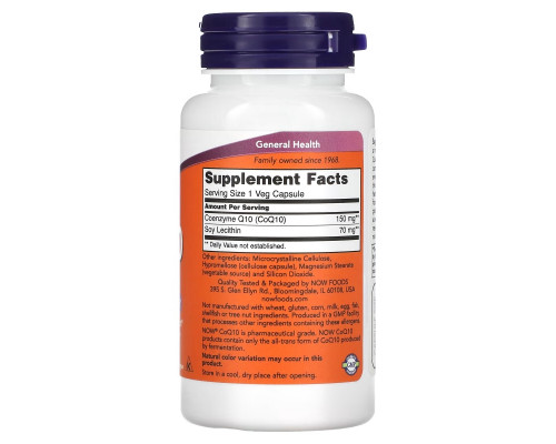 Now Foods, Коэнзим Q10, 150 мг, 100 капсул Now Foods, Коэнзим Q10, 150 мг, 100 капсул