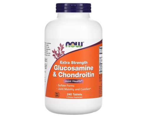 Now Foods Глюкозамин и хондроитин Extra Strength 240 таблеток Now Foods Глюкозамин и хондроитин Extra Strength 240 таблеток